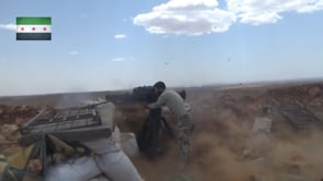 استهداف تجمع لقوات الأسد بصاروخ تاو من قبل جيش التحرير في قرية الحويز في محافظة حماة