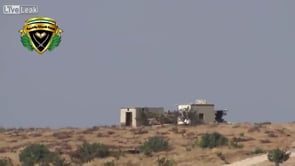 استهداف دبابة T55 بصاروخ كونكورس من قبل لواء البتار في بلدة مورك في محافظة حماة