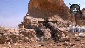 استهداف دبابة بصاروخ كونكورس من قبل القيادة العسكرية الموحدة في القلمون في منطقة يبرود في محافظة ريف دمشق