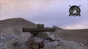 استهداف دبابة بصاروخ كونكورس من قبل القيادة العسكرية الموحدة في القلمون في منطقة يبرود في محافظة ريف دمشق