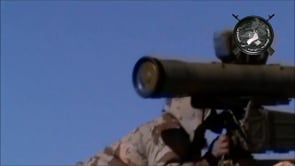 استهداف دبابة بصاروخ كونكورس من قبل القيادة العسكرية الموحدة في القلمون في منطقة يبرود في محافظة ريف دمشق