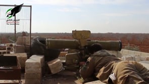 استهداف دبابة بصاروخ كونكورس من قبل الجيش الثاني في قرية تل مرق في محافظة إدلب