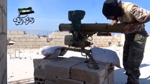 استهداف دبابة بصاروخ فاغوت من قبل لواء سيف الله في قرية المغير في محافظة حماة