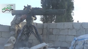 استهداف رشاش 23 بصاروخ تاو من قبل جيش التحرير في ريف حلب الغربي