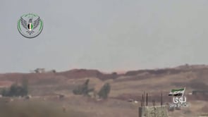 استهداف دبابة بصاروخ ميتس من قبل لواء أحرار نوى في تل أم حوران في محافظة درعا