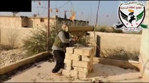 استهداف عربة بي ام بي بصاروخ ميتس من قبل لواء فرسان الجبل في محافظة إدلب