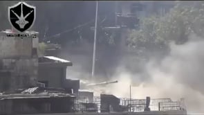 استهداف عربة بي ام بي بصاروخ آر بي جي في محافظة دمشق