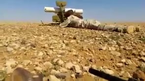 استهداف مواقع تنظيم الدولة الإسلامية بصاروخ فاغوت من قبل جيش أسود الشرقية في منطقة القلمون في محافظة ريف دمشق