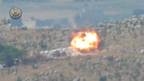 استهداف مواقع قوات الأسد بصاروخ كورنيت من قبل الجبهة الوطنية للتحرير في قرية الكركات في محافظة حماة