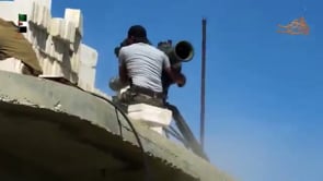 استهداف مواقع قوات الأسد بصاروخ تاو من قبل جيش الثورة في محافظة درعا