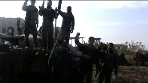 اغتنام دبابة T62 بعد السيطرة على حاجز البحوث في سهل الروج في محافظة إدلب