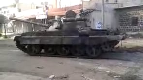 اغتنام دبابة T55 في مدينة إنخل في محافظة درعا
