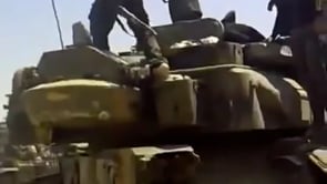 تدمير دبابة T55 وعربة شيلكا في مدينة الميادين في محافظة دير الزور