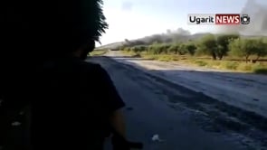 تدمير عربة بي ام بي في مدينة اعزاز في محافظة حلب