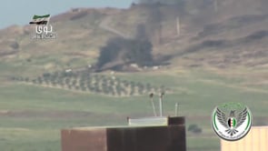 تدمير عربة بي ام بي على تل جموع ضمن معركة يرموك خالد