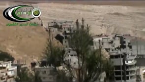 استهداف دبابة T72 بصاروخ كونكورس من قبل جبهة تحرير القلمون في مدينة معلولا في محافظة ريف دمشق