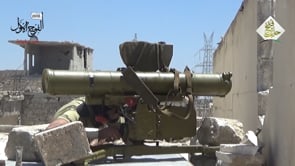 استهداف جرافة بصاروخ فاغوت من قبل الفوج الأول في حي الشيخ سعيد في مدينة حلب