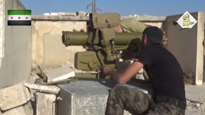 استهداف مواقع قوات الأسد بصاروخ فاغوت من قبل الفوج الأول في حي الشيخ سعيد في مدينة حلب