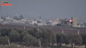 استهداف مواقع قوات الأسد بصاروخ تاو من قبل لواء الكرامة في بلدة أبطع في محافظة درعا