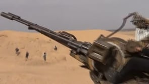 التصدي للطيران المروحي في بادية الميادين في دير الزور