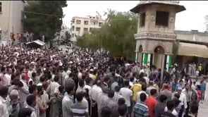 مظاهرة وتشييع فراس الباشي في بلدة كفر تخاريم في ريف إدلب