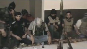 سهرة ثورية لعناصر كتيبة البراء في مدينة دوما في ريف دمشق