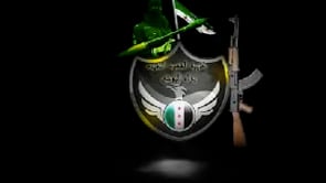 جثة أحد جنود النظام الذين قتلوا بعد تدمير دبابتهم في بلدة البويضة في ريف دمشق من قبل كتيبة الشهيد براء البوشي