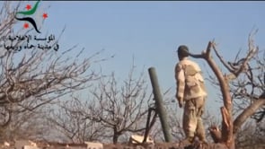 استهداف حواجز المكاتب الكازية و الغربال بصواريخ الكاتيوشا بين مورك وصوران من قبل لواء الإسلام