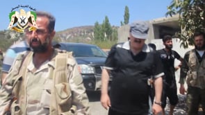 زيارة اللواء سليم إدريس برفقة العقيد مصطفى هاشم لجبهة الساحل