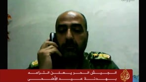 لقاء تلفزيوني مع العقيد عرفات الحمود للحديث عن إمكانية سير الهدنة