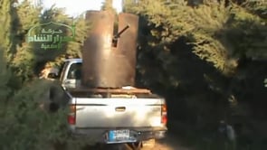 استهداف مطار الضبعة العسكري في حمص بواسطة رشاش 12.5 من قبل حركة أحرار الشام