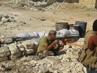 مرابطة مقاتلي لواء درع الرحمن على جبهة الشيخ نجار