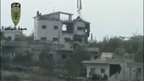 تمركز عناصر جبهة التوحيد خلال الاشتباكات الدائرة على حواجز منطقة الرستن في ريف حمص