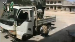 استهداف أحد حواجز النظام في ريف حمص الشمالي بمدفع 82 من قبل لواء رجال الله