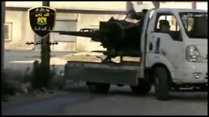 استهداف حواجز النظام شمال مدينة الرستن في ريف حمص برشاش 23 من قبل جبهة التوحيد