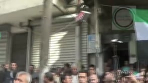 مظاهرة في حي بستان القصر في مدينة حلب في جمعة "داريا أخوة العنب والدم"