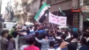 مظاهرة في حي بستان القصر في مدينة حلب