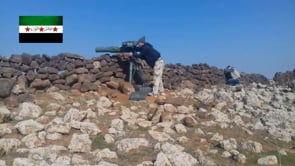 استهداف وتدمير دبابة لقوات النظام جاءت لسحب أحد الدبابات المدمرة بصاروخ تاو على جبهة الوردات في ريف درعا من قبل جيش الثورة