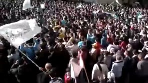 مظاهرة في حي الخالدية في مدينة حمص في ثلاثاء "الوفاء لنجاتي طيارة"