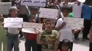 مظاهرة في حي الخالدية في مدينة حمص في جمعة "أبطال جامعة حلب"