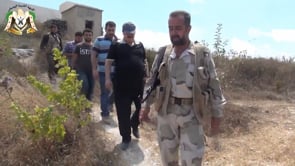 جولة من قبل اللواء سليم إدريس على إحدى الجبهات في ريف اللاذقية