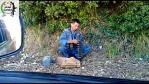 عملية تذخير رشاش 12.5 من قبل كتيبة العزة لله والنصر من الله في ريف اللاذقية