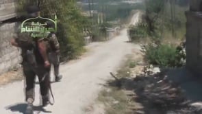 عملية تمشيط احد مقرات النظام بعد السيطرة عليه من قبل حركة أحرار الشام الإسلامية