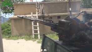 استهداف مقرات النظام برشاش 23 في جبل تشالما في ريف اللاذقية من قبل كتائب أنصار الشام