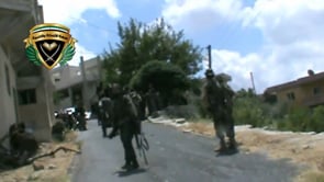 انتشار عناصر اللواء الأول الجبهة الغربية في احد الجبهات في ريف اللاذقية