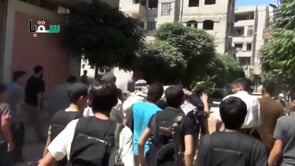 تشييع ودفن جثمان الملازم أبو موسى الجولاني في مدينة سقبا في ريف دمشق