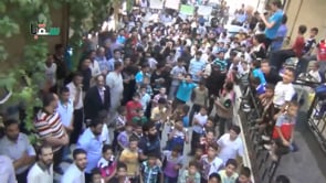 مظاهرة في مدينة سقبا في ريف دمشق في جمعة "أبطال الساحل قادمون"