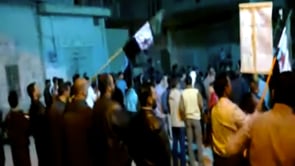 مظاهرة مسائية في مدينة قارة في ريف دمشق في جمعة "إخلاصنا خلاصنا"