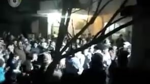 مظاهرة مسائية في مدينة قارة في ريف دمشق في ثلاثاء "حملة إغلاق الطرقات"