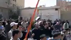 مظاهرة في مدينة قارة في ريف دمشق في خميس "بداية النهاية"